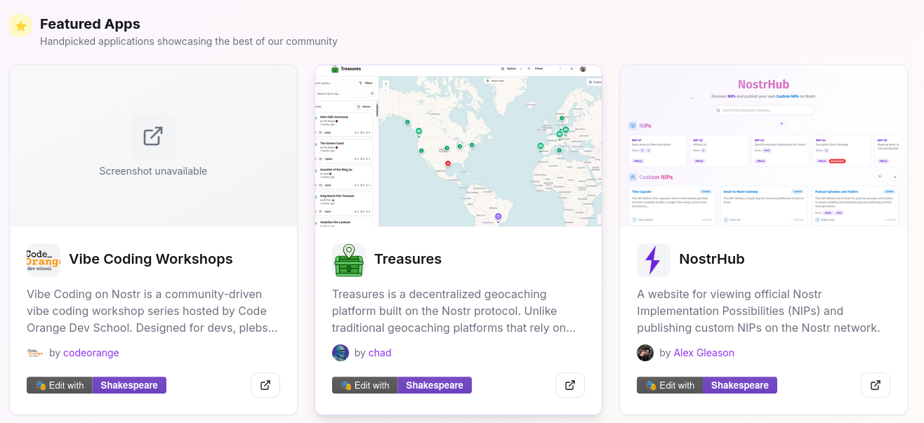 Featured Apps Built with Shakespeare
